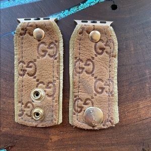 Spark*l Sparklband up cycled Saddle Gucci Apple Watch band PIP XS